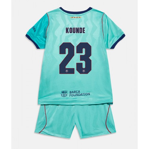 Barcelona Jules Kounde #23 Tredje trøje Børn 2026-27 Kortærmet (+ Korte bukser)
